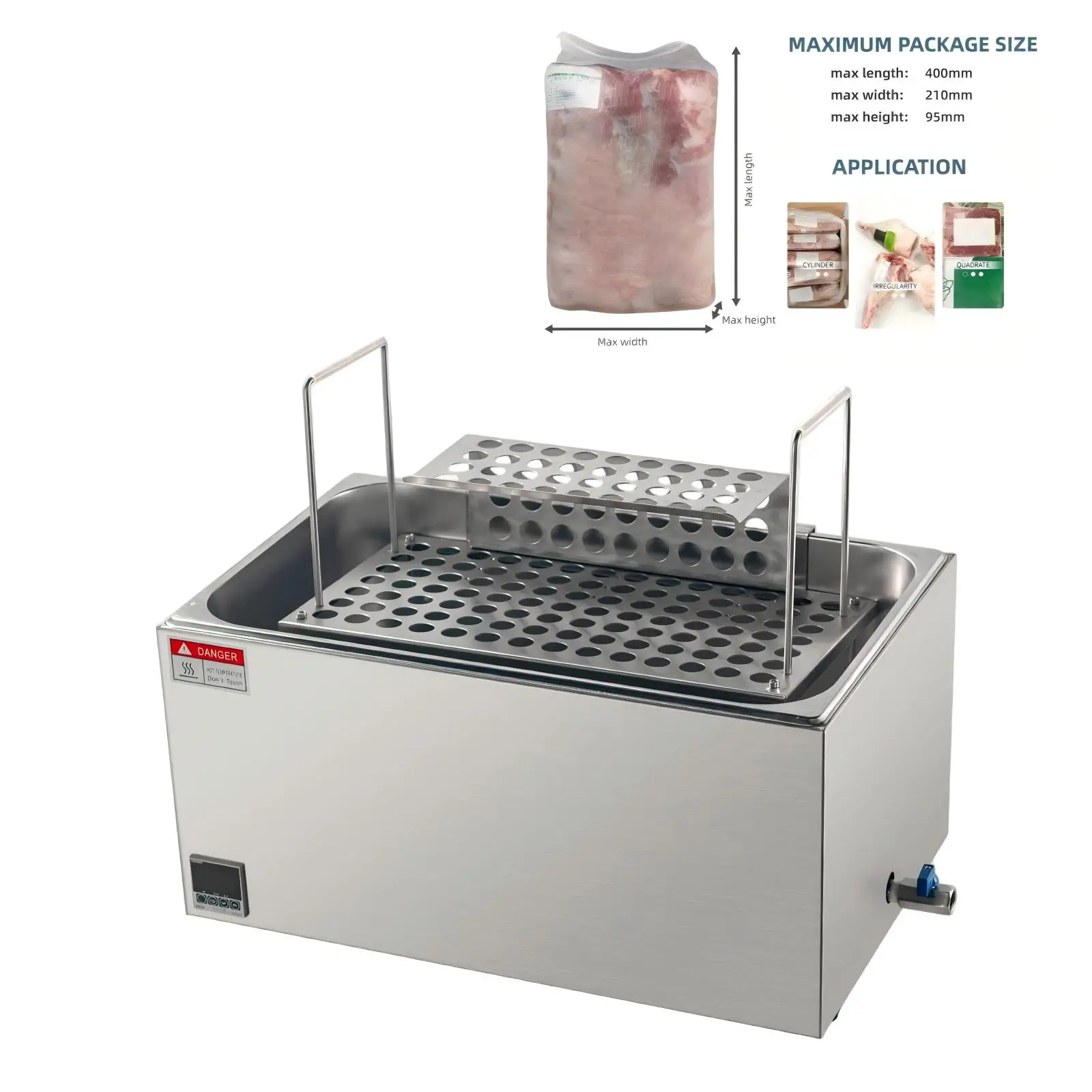 Thicken 304 Stainless Steel Hot Water Dip Tank Shrink Packaging Machine for Shrinking Fresh Meat Cheese Butter Fish Ball Bags