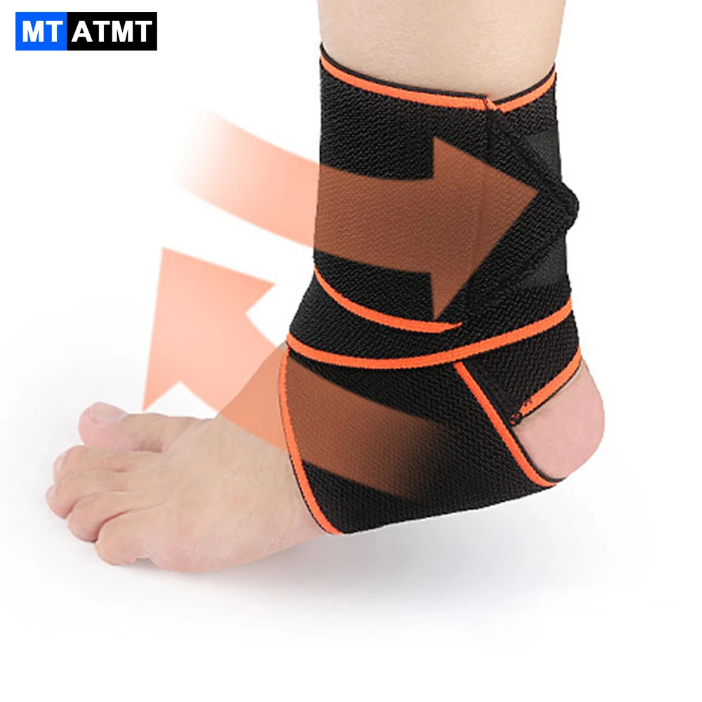 1Pcs Adjustable Ankle Brace Support Breathable Nylon Material Super Elastic Comfortable,1 Size Fits all, Suitable for Sports