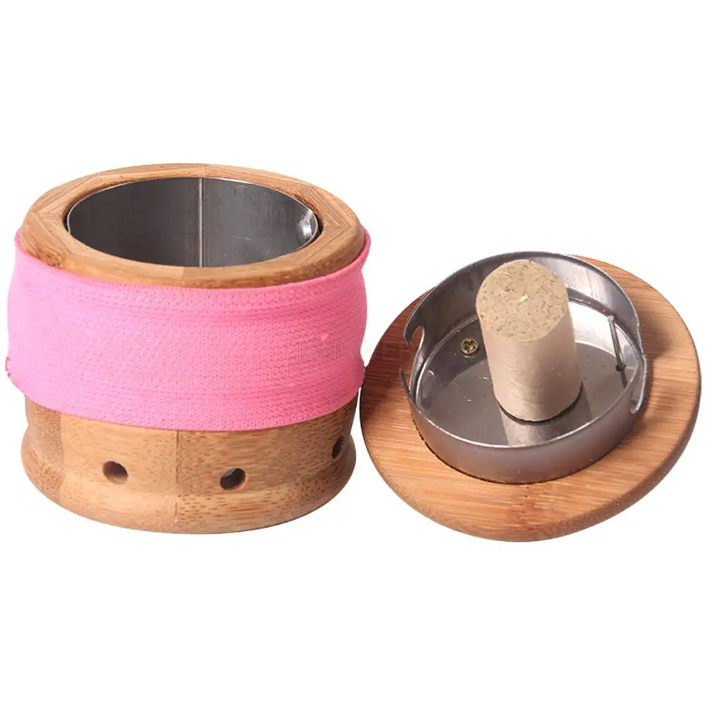 Large bamboo moxibustion jar, portable moxibustion jar for home use, wooden hanging moxibustion jar