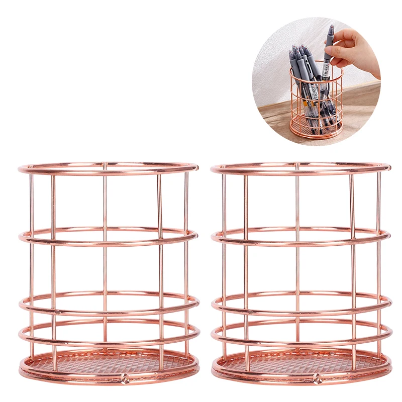 Metal Desk Organizer - Multi-Functional Iron Pen Holder, Makeup Brush Storage, And Desktop Organizer For Office,Home,or Beauty