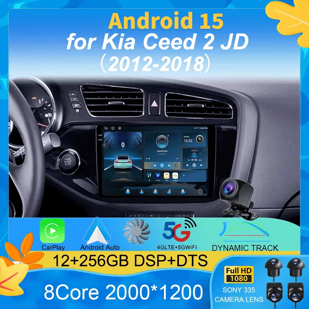 

Car Radio Android 15 Wireless Carplay Auto for Kia Ceed 2 JD 2012 2013 2014 2015 2016 2017 2018 Multimedia Player 2 Din GPS 4G