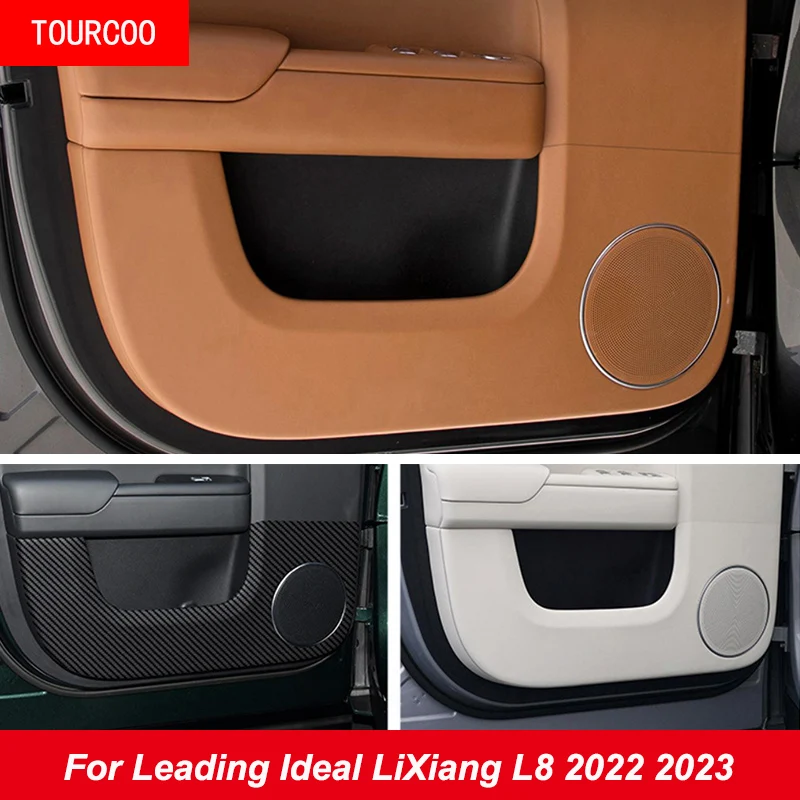 

For Leading Ideal LiXiang L8 2022 2023 Car Door Anti Kick Leather Protection Pad Panel Auto Doors Anti-Dirty Trim Accessories