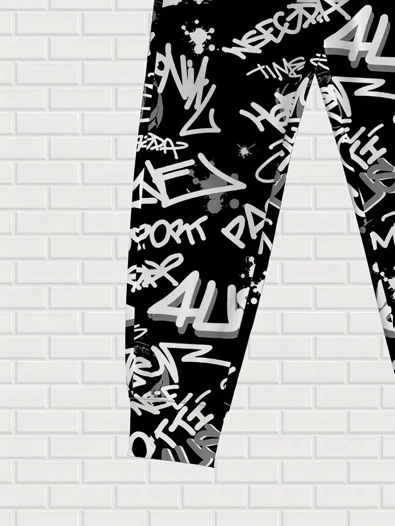 I nuovi pantaloni da uomo per la primavera e l'autunno del 2025 sono comodi, morbidi, casual e alla moda con stampe di lettere