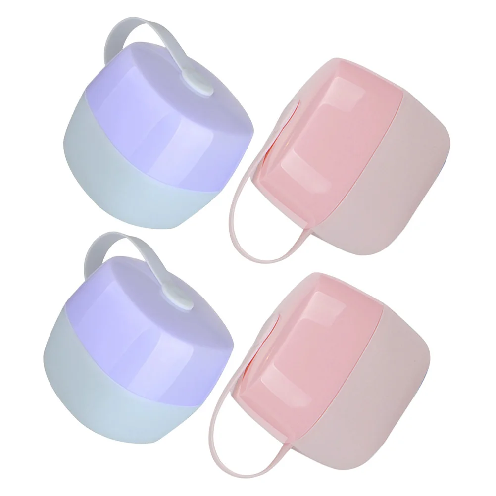4Pcs Baby Pacifier Storage Box Cute Portable Organizer Travel Pacifier Holder Case Safe Clean Storage Compact Design