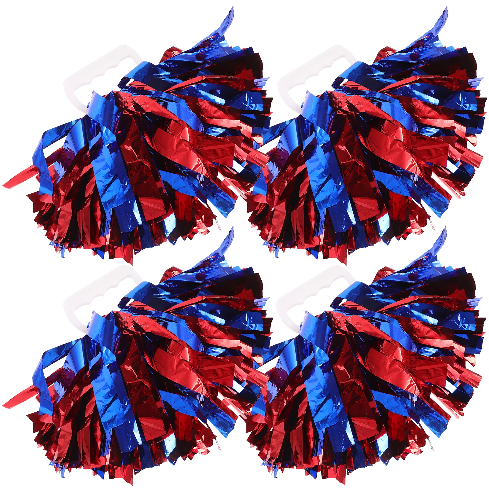 

4pcs Cheerleader Pom Poms Bright Color Handle For Sports Cheering Dance Festival Party Decorative Props