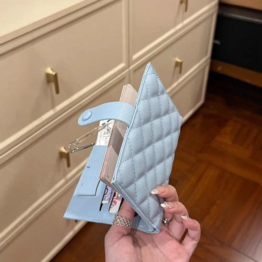 

Leather Passport Holder Covers Multi-functional RFID Blocking Passport Holder Case Multi-card Storage Hasp Passport Book Women