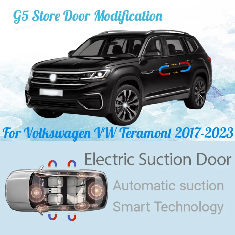 

For Volkswagen VW Teramont 2017-2023 Car Electric Suction Door Power-assisted Closing Door Soft-close Function