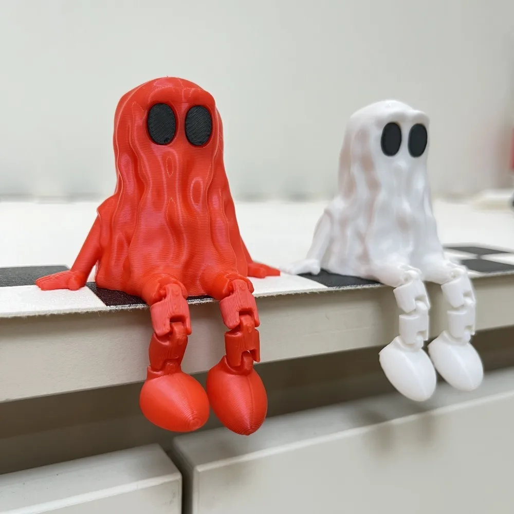 3D Printed Halloween Ghost Ornament with Movable Joints, Carnival Night Party Decor Accessories