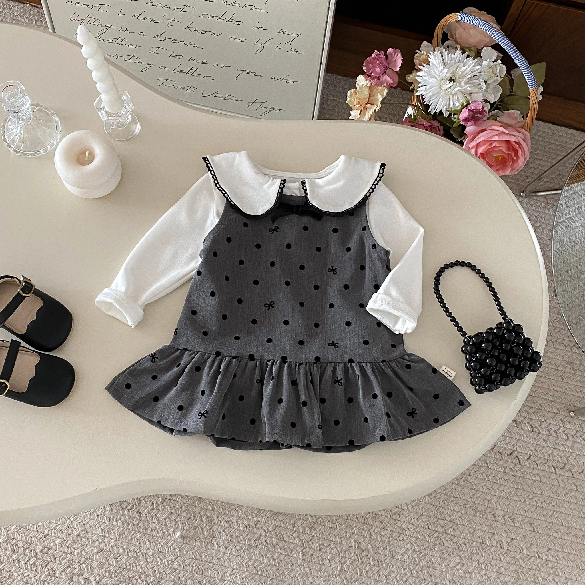 nova-colecao-primavera-e-outono-para-meninas-vestido-com-estampa-de-poa-e-saia-com-babados-conjunto-elegante