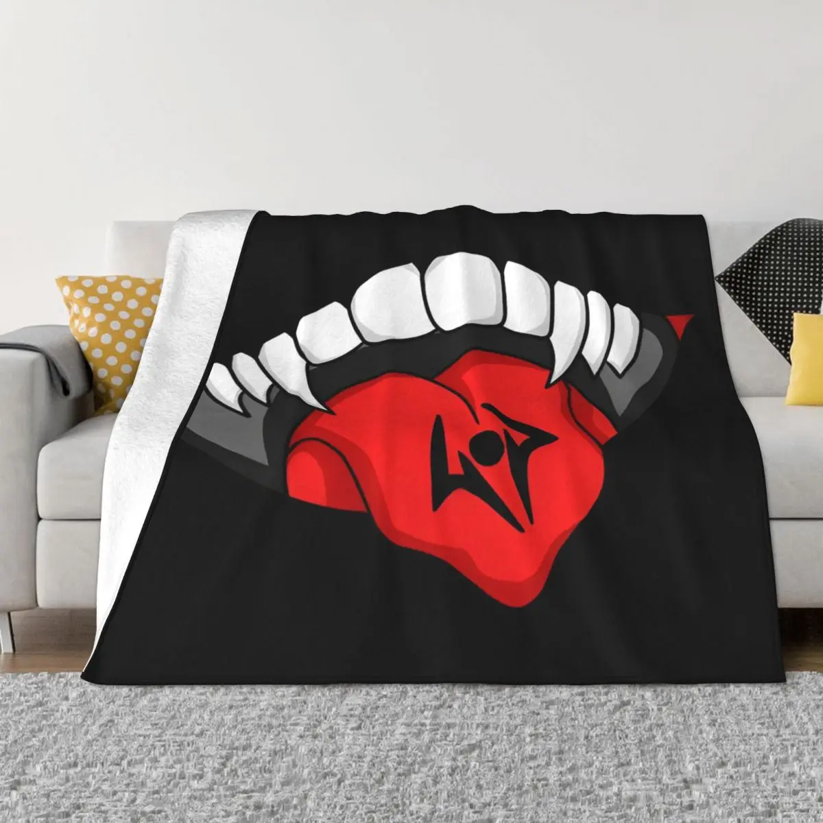 Jujutsu Sukuna Mouth Kaisen Blankets Comic Anime Plush Vintage Breathable Throw Blanket for Home Spring/Autumn