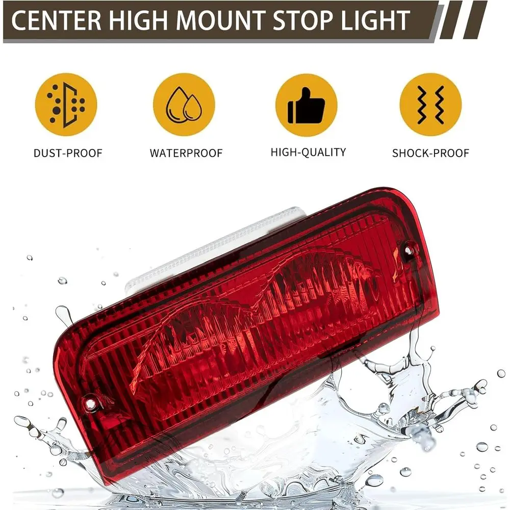 1992-2022 Ford E150-E550 Econoline High Mount 3rd Brake Light Replacement for 6C2Z13A613B, F2UZ13A613B, XC2Z13A613BA