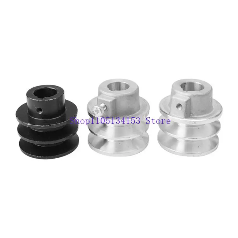 kl23 2pcs 19mm/20mm Bore Belt Pulley Double Grooves Pulley A Belt for 168F Replacement Engine Pulley Stable Performances