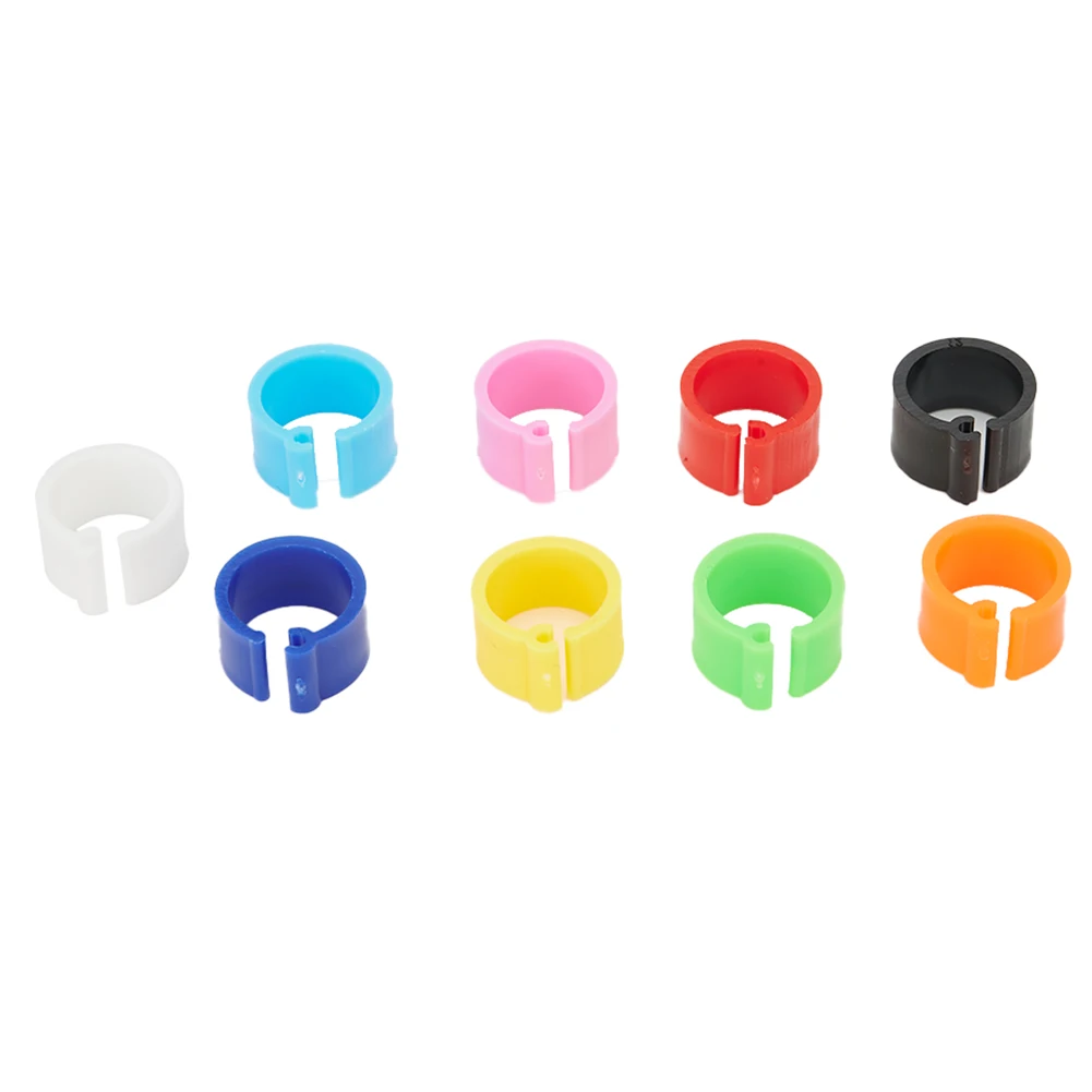 Plastic Re-use 7mm /0.27 Inch 10 colors Set kit Chicks Rings Poultry Band Pigeon Parrot 100Pcs Clip Useful Newest
