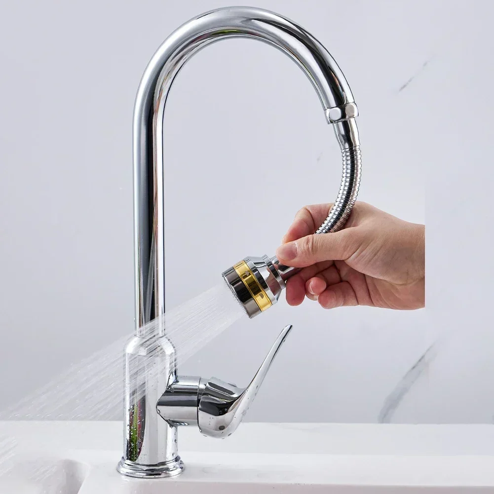 Kitchen Faucet Aerator Water Saving Nozzle Dual Function Faucet Nozzle Degree Rotary Sprayer Tap Nozzle Pressure Bubbler