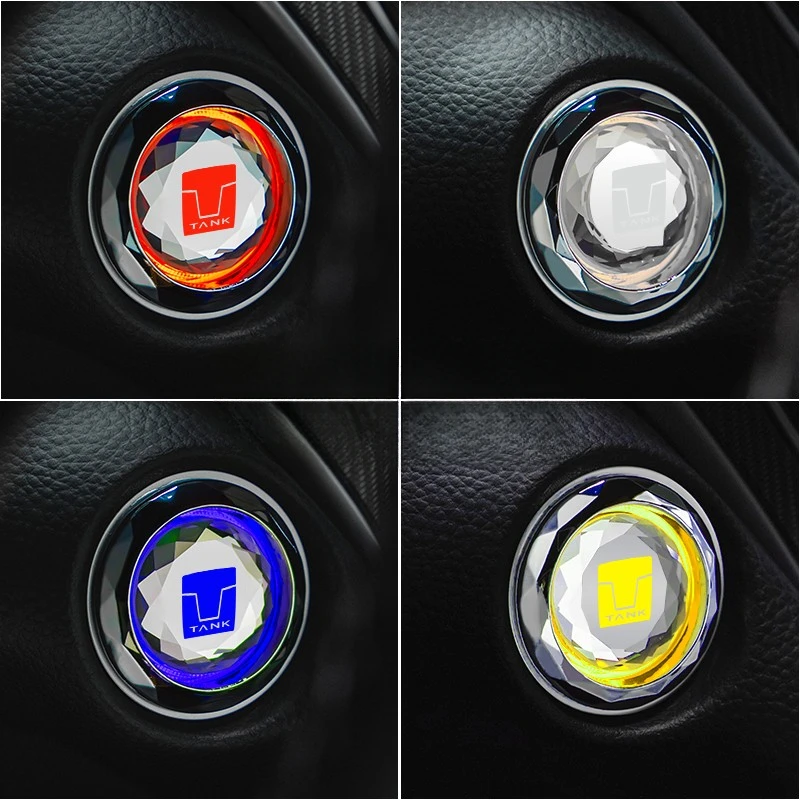 For Tank 300 500 700 One-click Activation of  Decorative Crystal Transparent Button Key Cover with Protection Film Applied