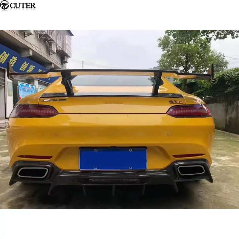 For AMG GT GTR Carbon Fiber Front Bumper Lip Rear Diffuser Side Skirts Rear Spoiler Air Vents for Benz AMG GT Car Body Kit