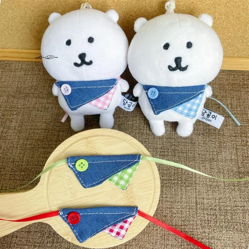 1Pc 22 Kinds Cute Mini Saliva Towel Doll Clothes Suitable For 10cm Cotton Doll Triangle Scarf Decoration