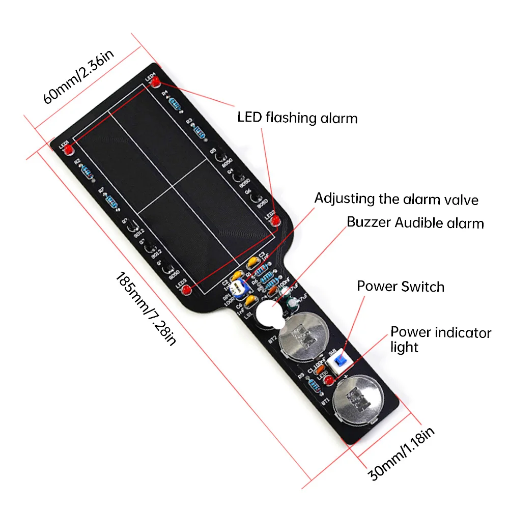 DC3-5V Simple Metal Detector Electronic Kit DIY Metal Detector Kit DIY Technology Training Welding Metal Detector Module