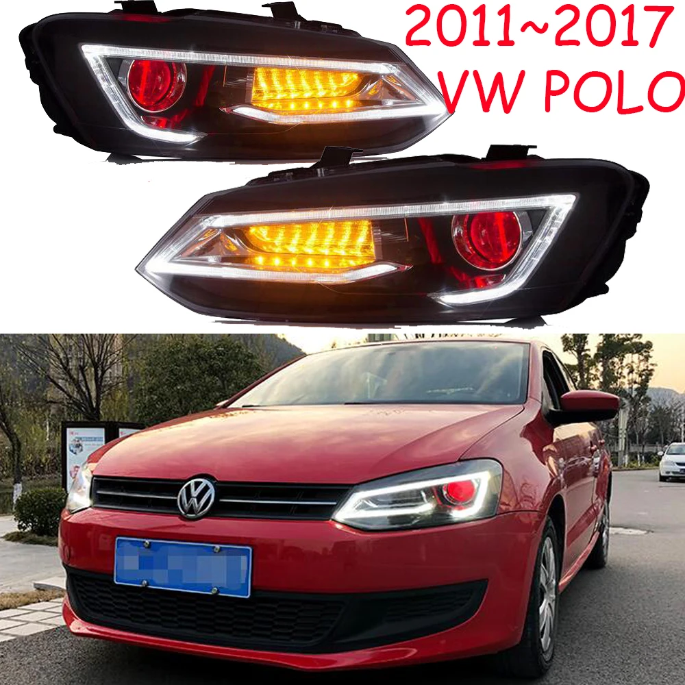 

Bumper lamp for Polo Headlights 2011 2012 2013 2014 2015 2016 2017 LED taillight for polo DRL Lens Double Beam HID Xenon