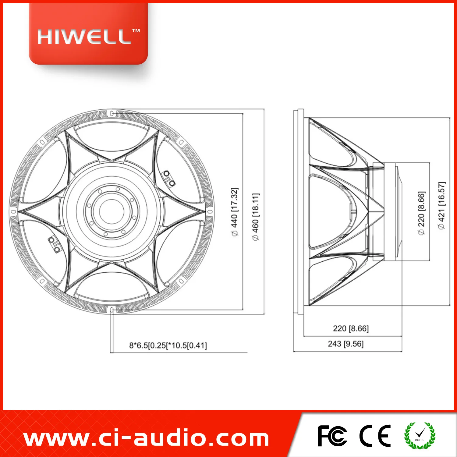 Alta qualidade 6000 watts 4 polegadas bobina de voz alto-falantes para carro subwoofer de 18 polegadas