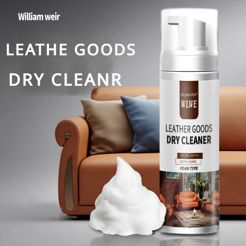 200ml Leather Cleaner, Dry Cleaning Agent, Car Seat Sofa, Leather Bag Care and Maintenance Agent, Cleaning and Cleaning Agent