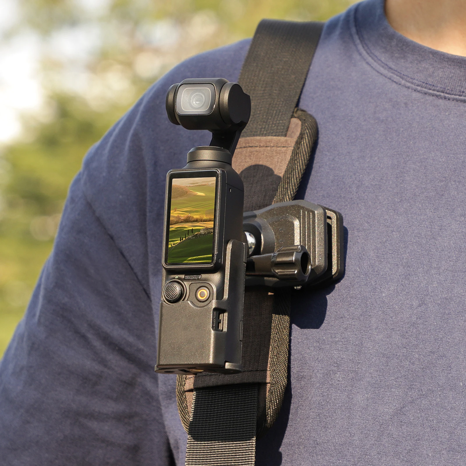 Upper & Lower Dual Adapter Plastic Foldable Binaural Expansion Bezel Mount For DJI Osmo Pocket 3 Action Camera Accessories Black