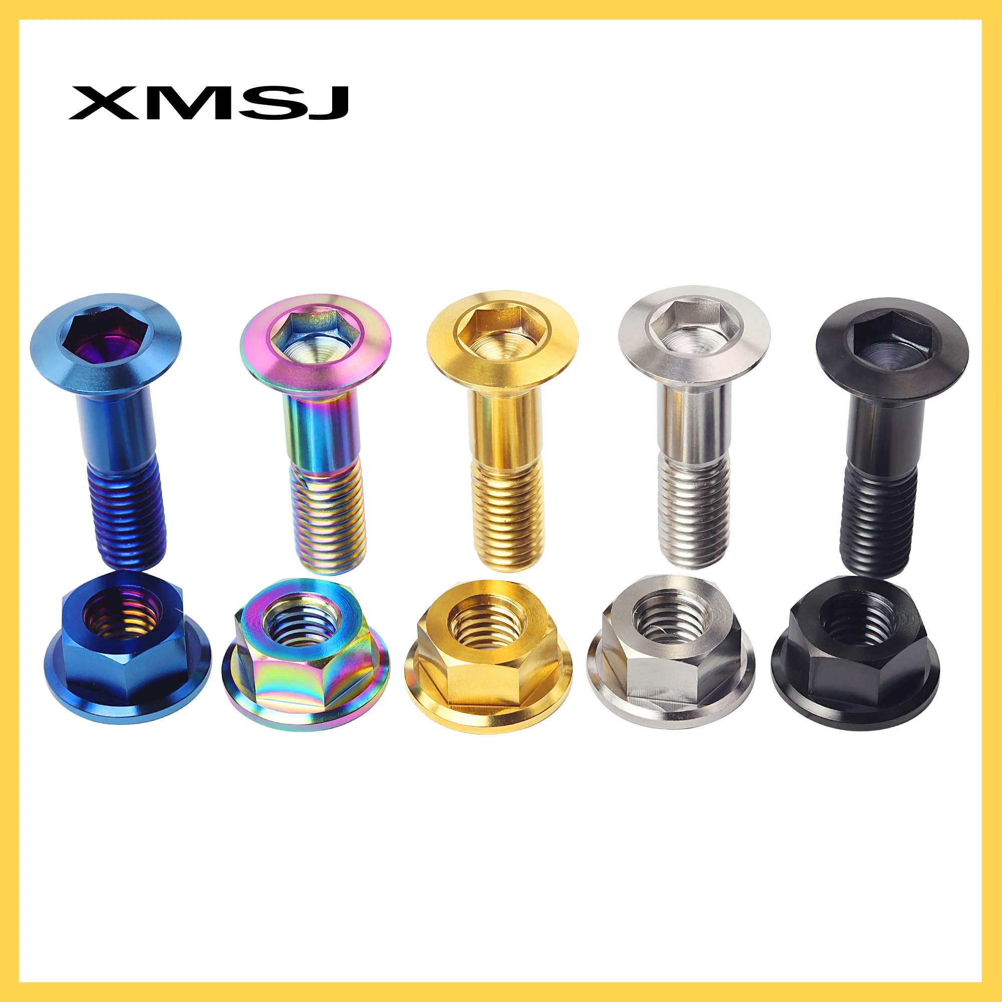 

XMSJ Motocross Sprocket Rear Chain Disc Bolts Locking Flange Nuts Set Titanium Alloy Chain Screws For CRF KTM YZF KXF RMZ