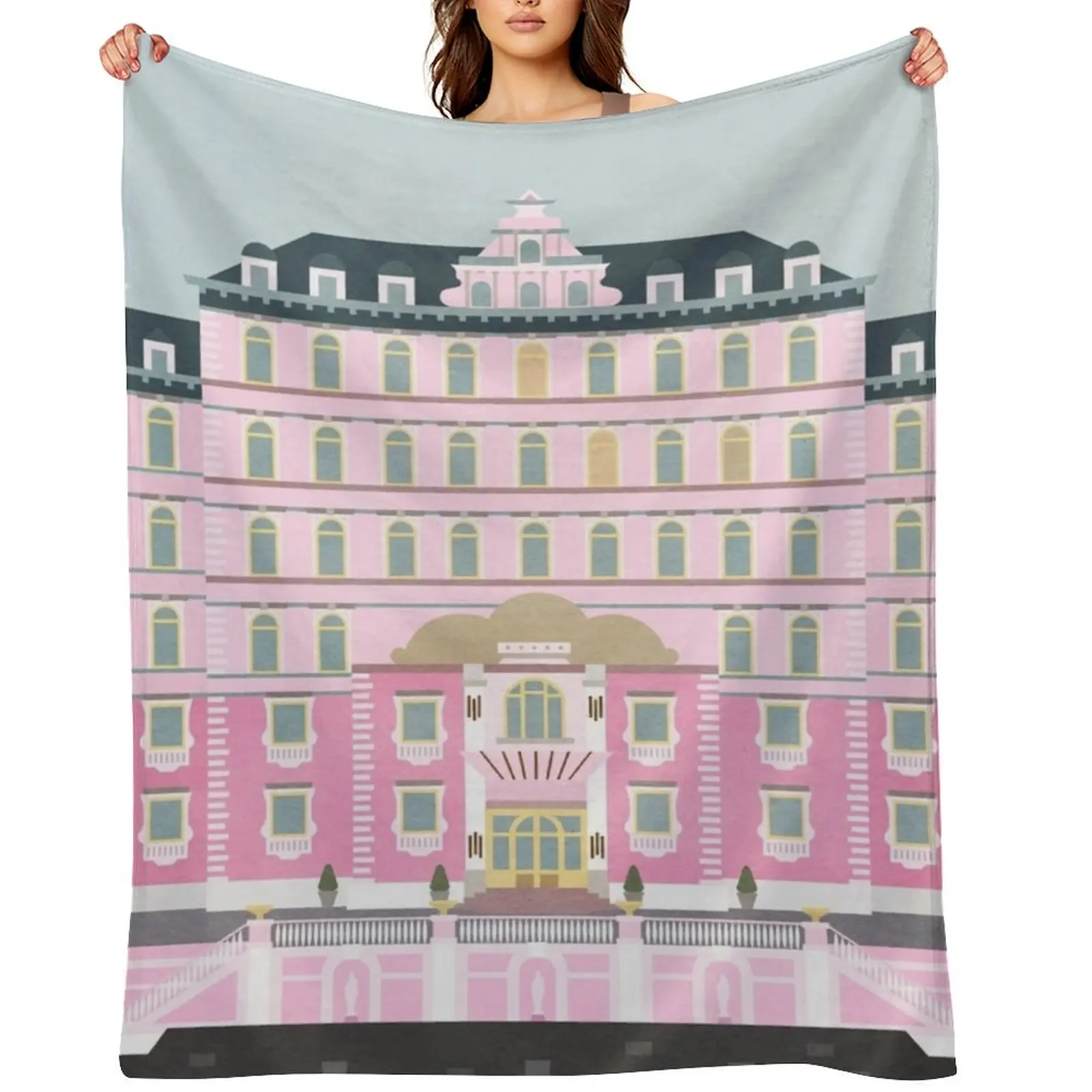 

Grand Budapest Hotel Throw Blanket Travel Luxury Thicken Decorative Sofa Thin Blankets