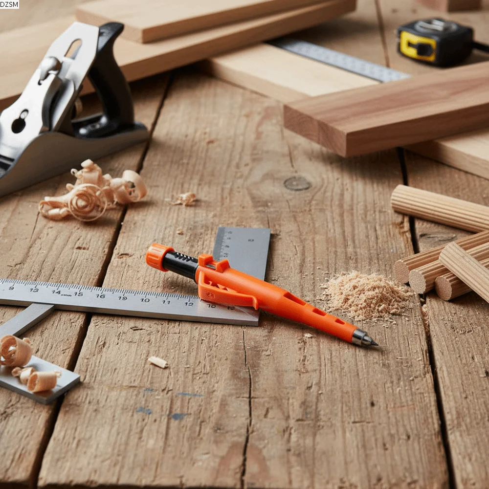 

2.8mm Lead Woodworking Mechanical Pencil Protective Case Built-In Sharpener Deep Hole Marking Pencil Pen Cap New Tip Design