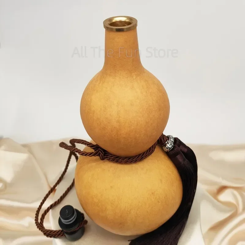 Natural Gourd Water Bottle for Cosplay Hulu Hulou Flask Calabash Home Table Decor Chinese Pumpkin for Drinks Holder Ornament