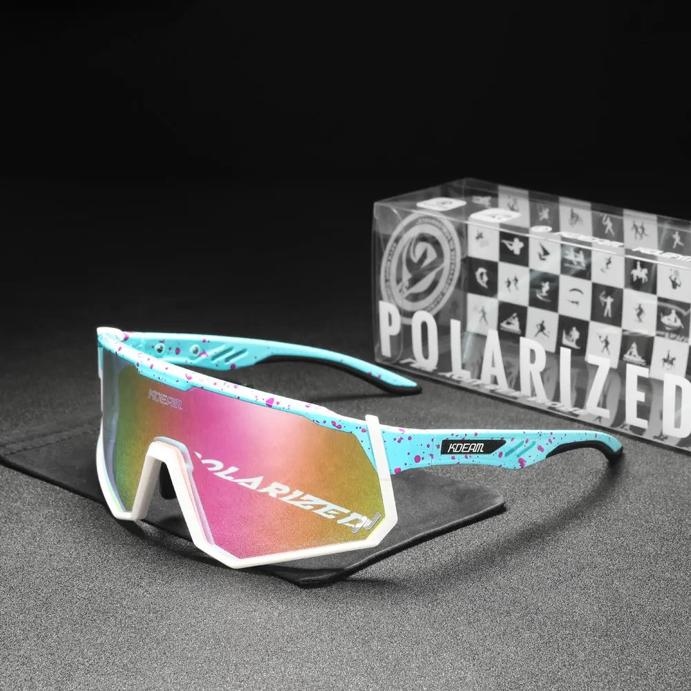 Kdeam High-End-Sports onnen brille polarisierte Herren-Fahrrad brille abnehmbarer Tr90-Rahmen und Nasen pads leicht auszu tauschen – Detail 38