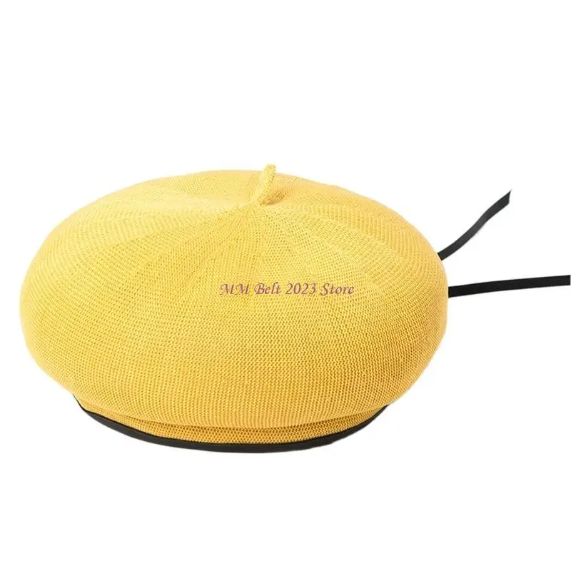 49ME رسام قبعة حفلة بالمورال قبعة فرنسية متماسكة قبعة بيريه للنساء قبعة بيريه مترهل