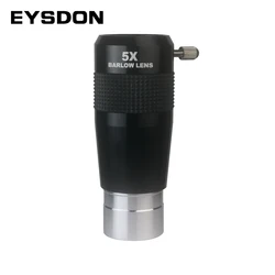 EYSDON 5x Barlow 렌즈 무색 완전 멀티 코팅 2 그룹, 1.25