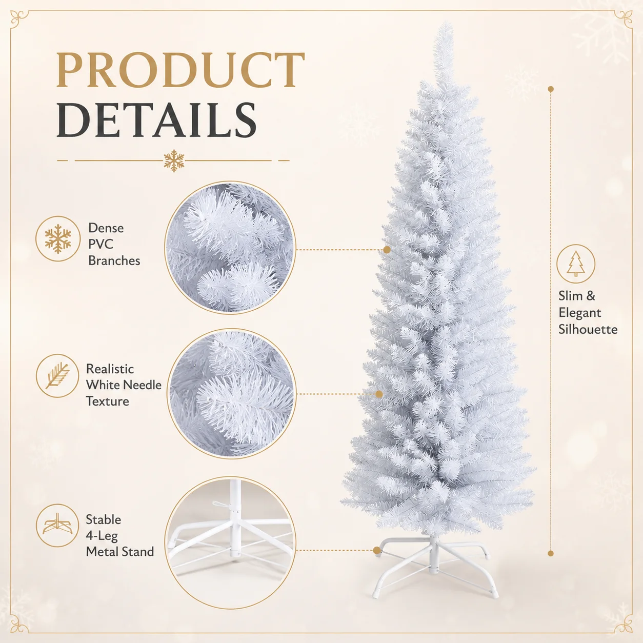 Beyaz Kalem Şeklinde Noel Ağac - Christmas Tree Artificial incelemesi ve fiyatı
