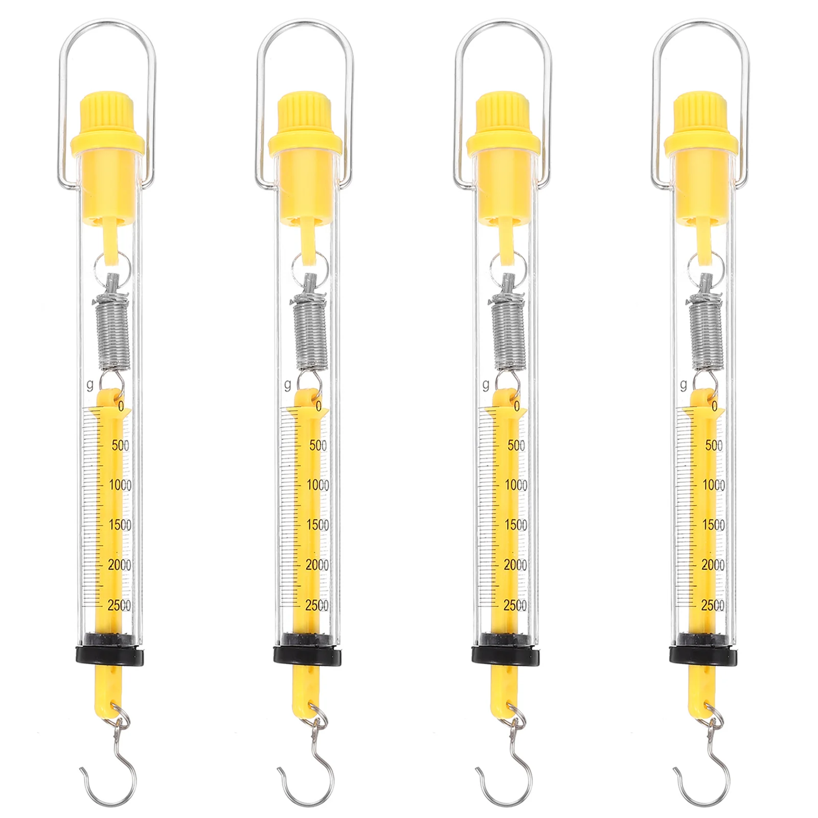 4 قطعة مقياس الربيع دينامومتر قوة نيوتن متر البلاستيك أنبوبي التوازن الشفاف لأداة قياس التوتر الجاذبية #6