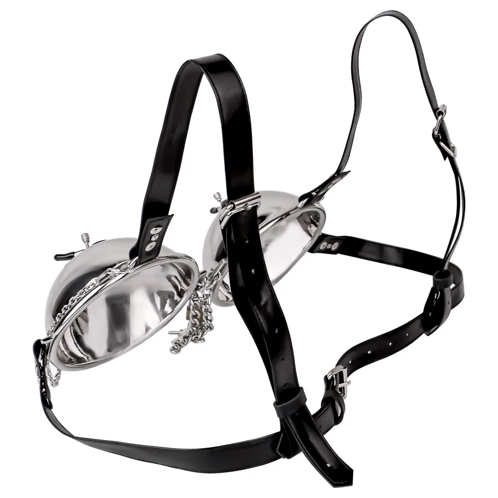 Metal Bras, Women Wear Nipple Irritating Toys, Leather Wears Sexy Metal Underwear, Sex Supplies view 6