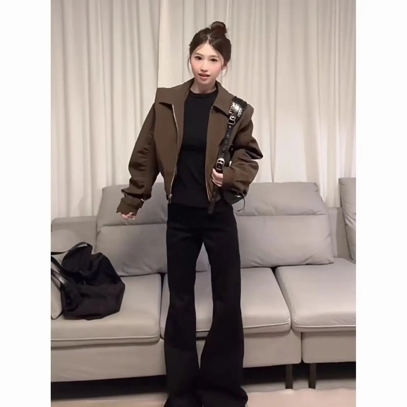 

Woman Jackets Elegant Ladies Thick College Embroidery Striped Breathable High-Quality Print Fashion Fabric Design Lapel Navy Ins