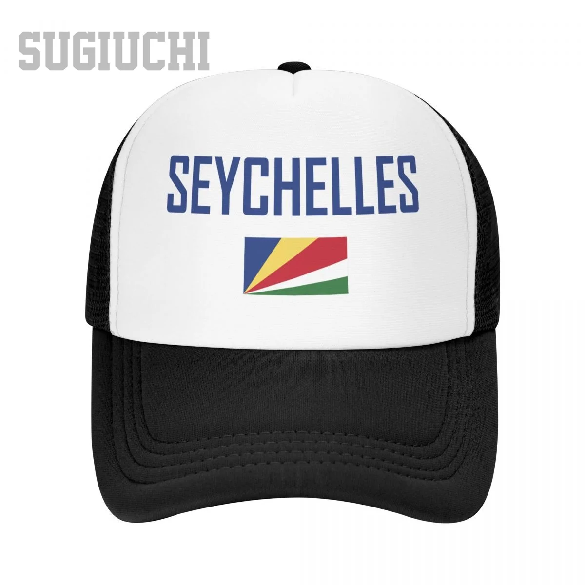 Unisex Mesh Cap Hat SEYCHELLES Flag And Font Trucker for Men Women Baseball Caps Outdoors Cool