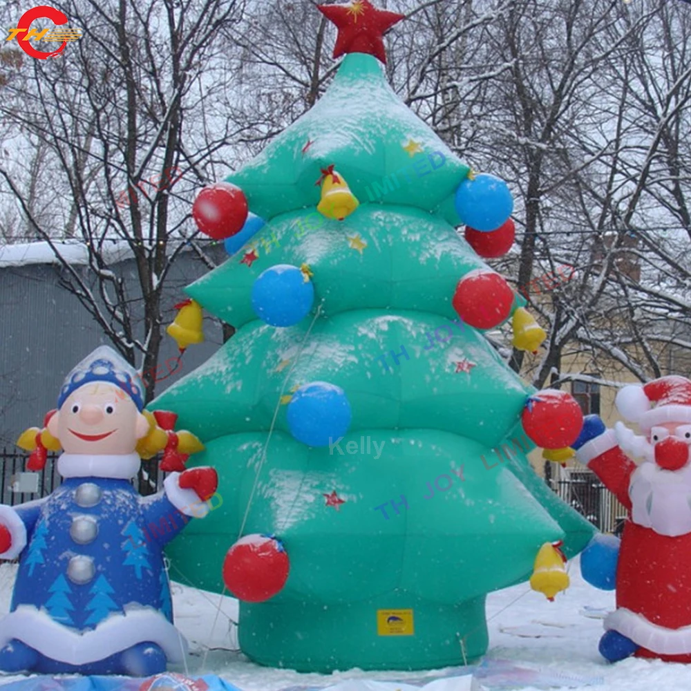 4m/6m/8m High Giant Inflatable Christmas Tree Balloon Outdoor Advertising Inflatable Tree Model Stage Decoration