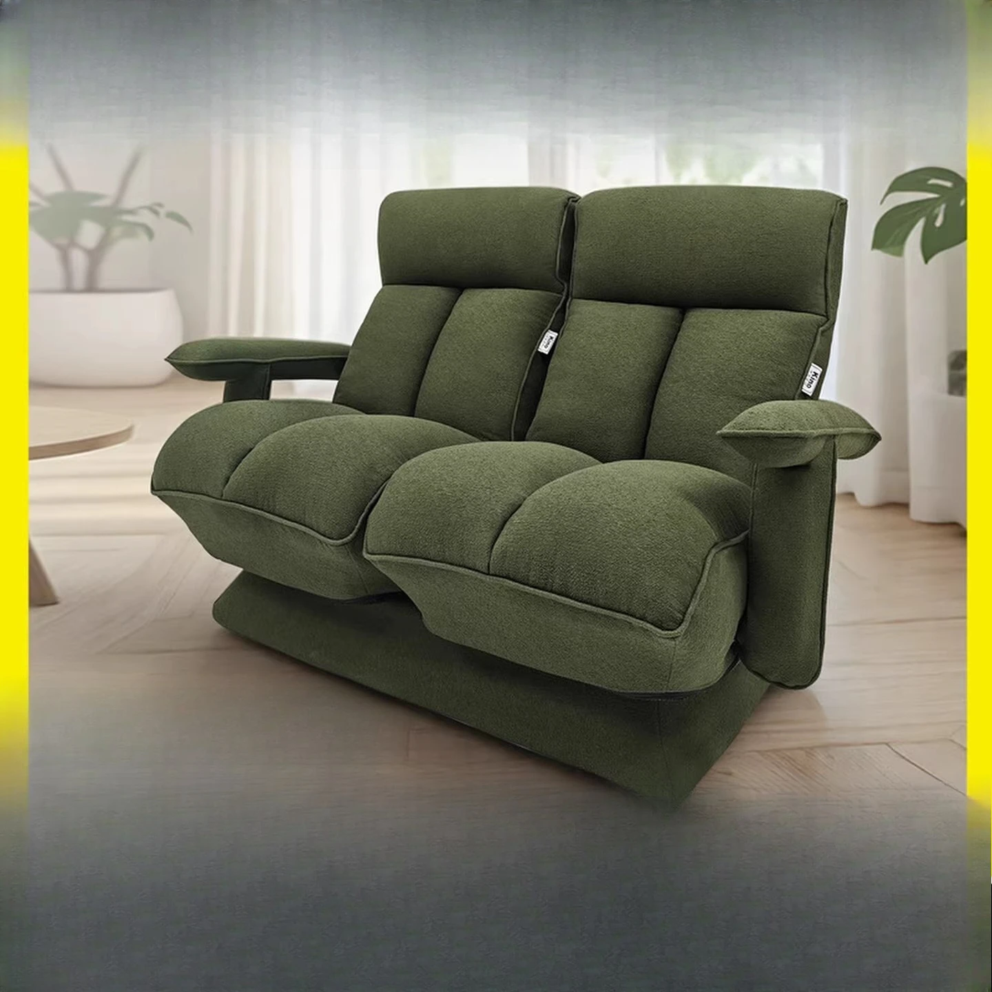 

Premium double small size sofa foldable living room balcony leisure chair
