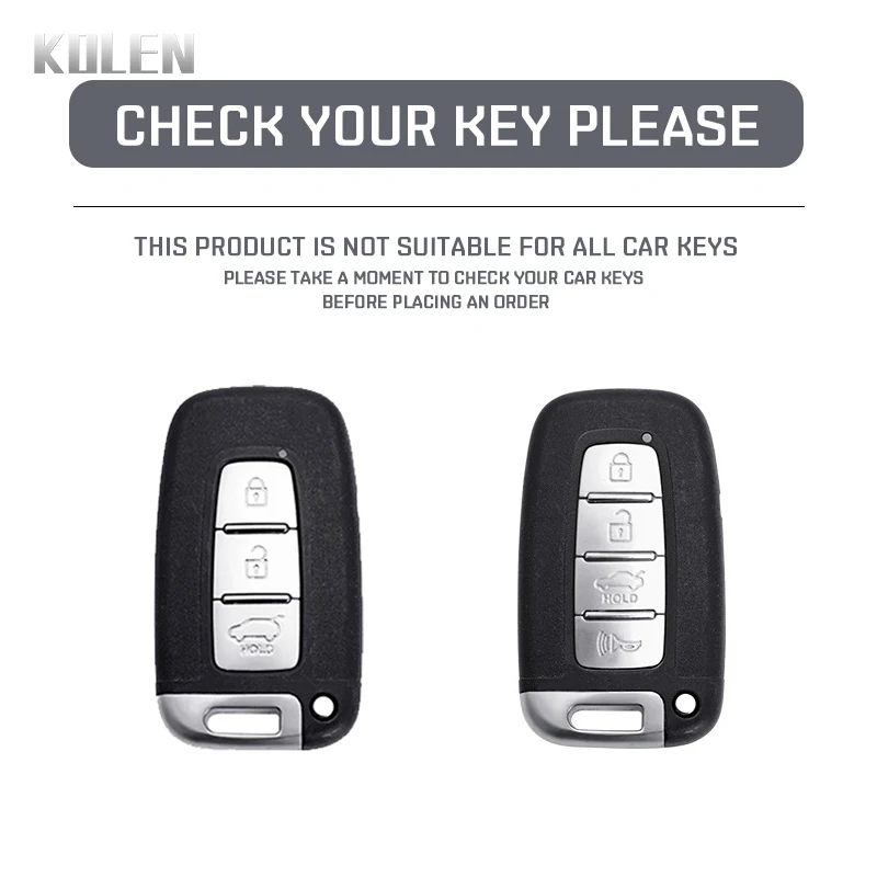 ABS Carbon Fiber Car Key Case, Capa Shell para Hyundai IX35, Elantra, Sonata 8, 9, Kia Sportage, K5, K2, Sorento, Optima, Forte, Fob