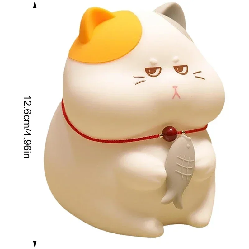 Cute Cat Silicone Night Light with 3 Brightness Levels, 6 Color Changing Modes, 30-Min Auto Off & Tap Control, Soft Bedside Lamp