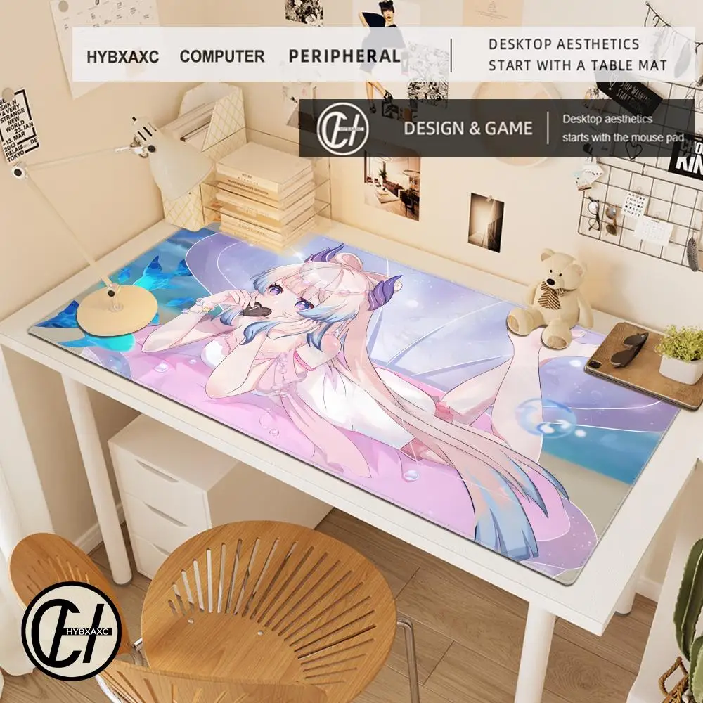 

Mouse Pad Cute HD Desk Pad Extended Gaming Keyboard Mats Large 100x50cm XXL Sangonomiya Kokomi Gamer Mousepad