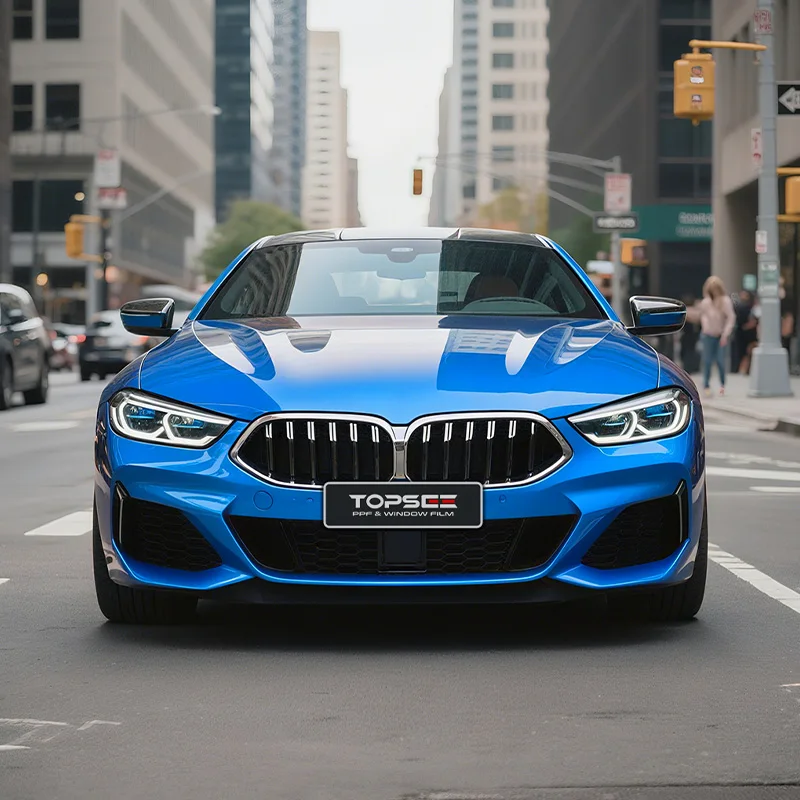 

TPU Colored Paint Protection Film Bule Durable Car Body Wrap with Anti-Yellowing & Self-Healing Surface 1.52*15m