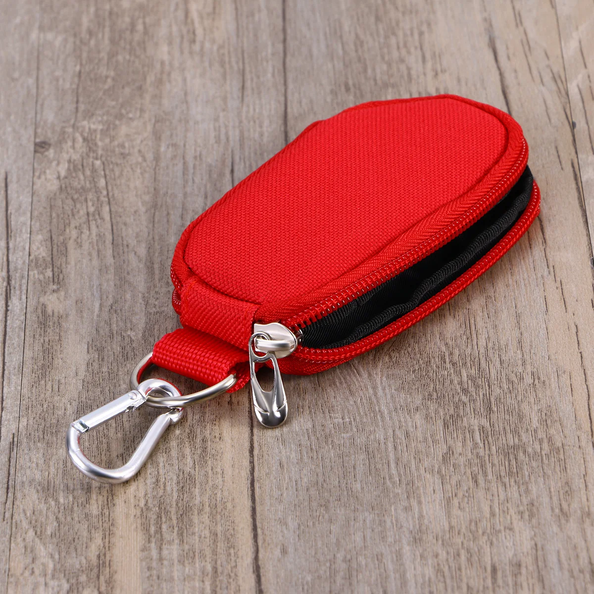 

Essential Oil Key Bag Red 2Ml Bottle Portable Handle Travel Home Sturdy Zipper Clear Finish Oil Storage Case