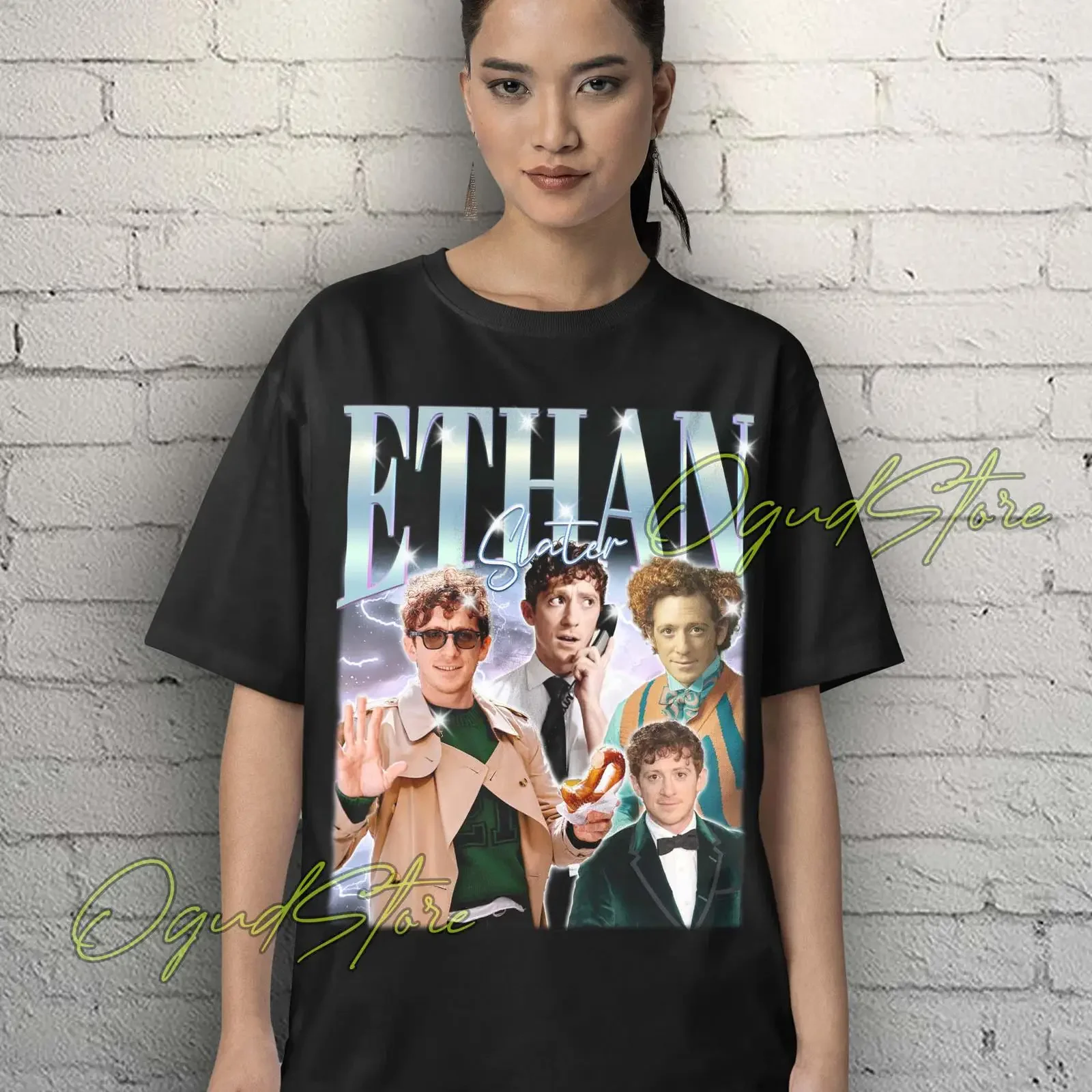 Retro 90s Ethan Slater Meme Bootleg T Shirt Actor Fan Casual Merch vintage Washed Stylish Unisex Breathable Slightly Soft