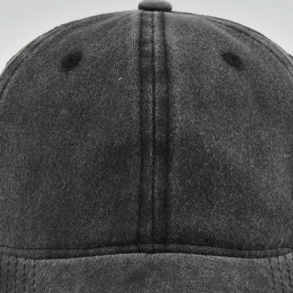 Adjustable Embroidery Snapback Hat Men Washed Denim Baseball Cap Outdoor Sport Tennis Cap For Adults