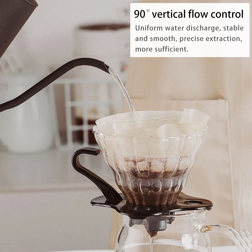 

Kettle Coffee Maker Stainless Household Home Office Black Heat Insulated Anti Scalding Ergonomic Design