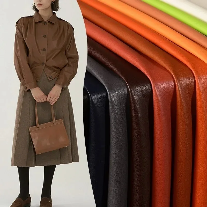 Home Textiles Super Soft - ผ้าหนังโปรตีนเนื้อนุ่มพิเศษ วัสดุ PU ยืดหยุ่นเล็กน้อย สำหรับทำเสื้อแจ็คเก็ต โซฟา