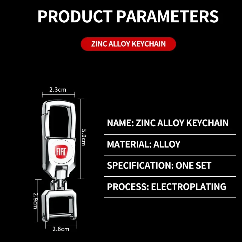 Fashion Alloy Metal Car Keychain Keyring For Fiat 500 Panda Freemont Abarth Argo Punto Uno Doblo Stilo Bravo Ducato Pondo FR